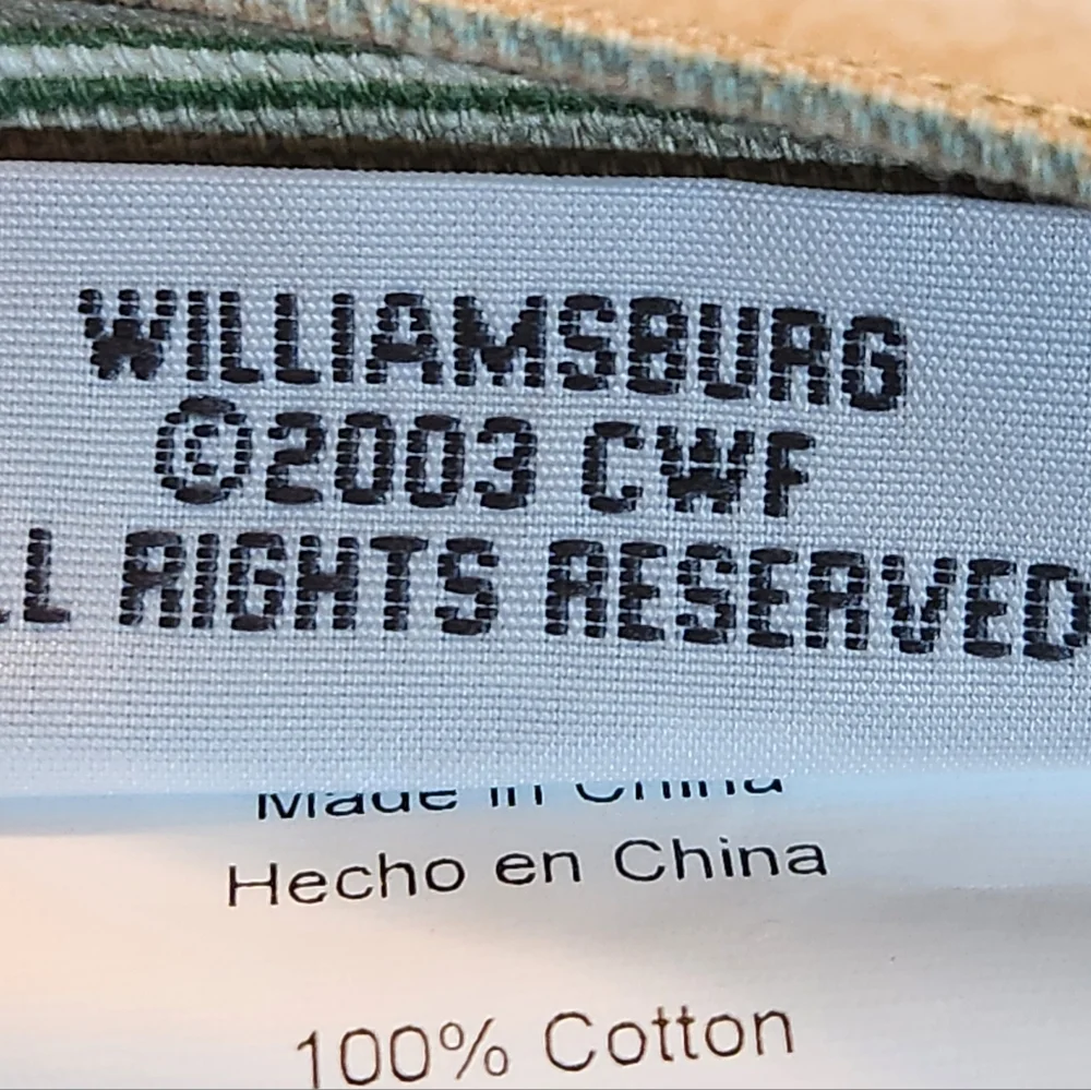 Waverly Williamsburg Garden Images III king floral stripe sham NWOT